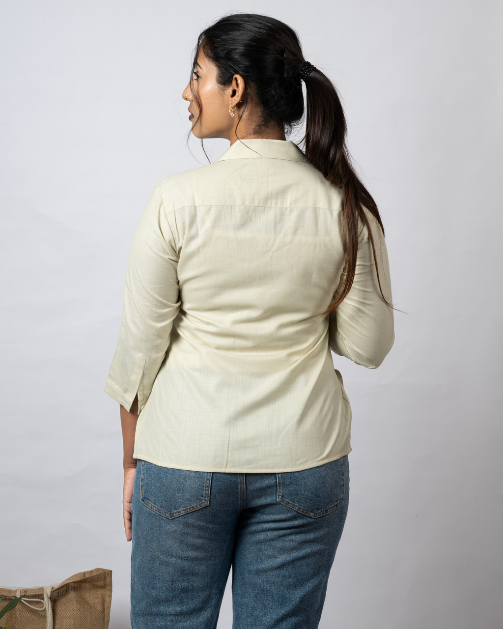Blush Petals Pleated Shirt
